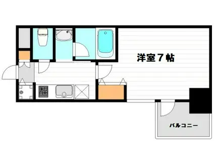 アスヴェル南森町(1K/7階)の間取り写真