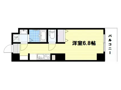 トゥールロワイエ北梅田(1K/7階)の間取り写真