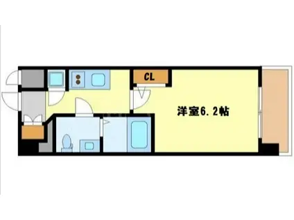 エスリード江戸堀(1K/3階)の間取り写真