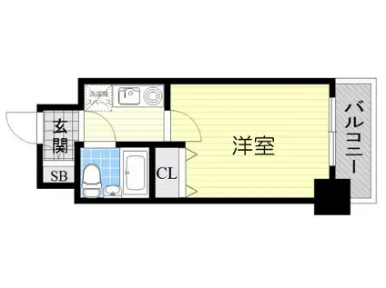 エスリード森ノ宮第2(1K/8階)の間取り写真