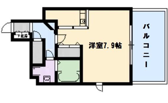 エイペックス四天王寺 Ⅰ(1K/9階)の間取り写真