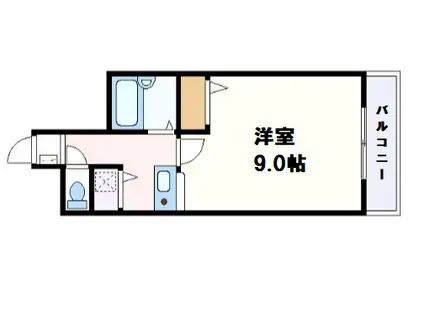 ヴェローナI(1K/2階)の間取り写真
