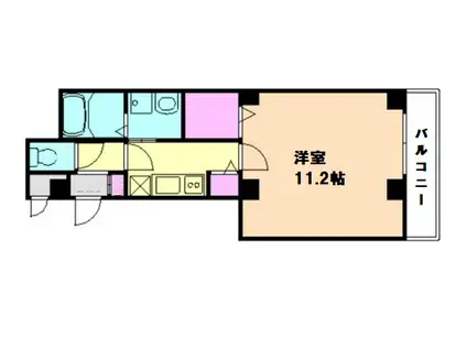 リーブル福島(1K/2階)の間取り写真