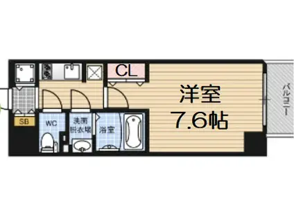 アクアプレイス福島EYE(1K/7階)の間取り写真