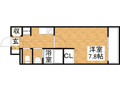 プランドール新大阪サウスレジデンス(1K/10階)の間取り写真