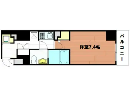 エスライズ西本町(1K/7階)の間取り写真