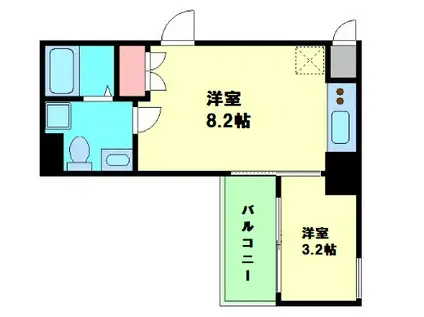 アドバンス心斎橋NEXTURE(1DK/3階)の間取り写真