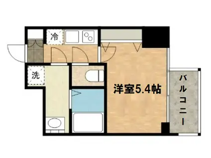 アドバンス上町台プレジール(1K/9階)の間取り写真