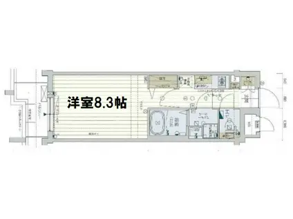 レジュールアッシュ天王寺堂ヶ芝(1K/11階)の間取り写真