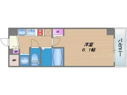 プレサンス大阪城公園パークプレイス(ワンルーム/4階)の間取り写真