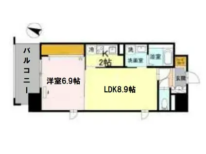 プリマクラッセ(1LDK/11階)の間取り写真