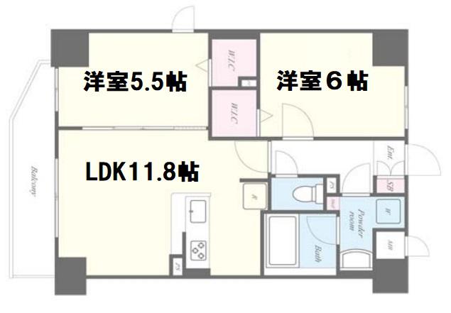 レイワニティ プレイス(1SLDK/2階)の間取り写真