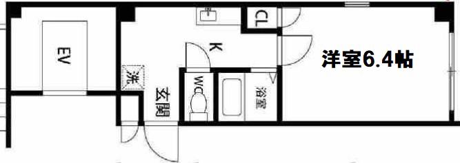 プレミアム堀江(1K/5階)の間取り写真