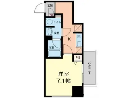 フォレステージュ北堀江(1K/5階)の間取り写真