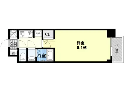S-RESIDENCE 都島(1K/10階)の間取り写真