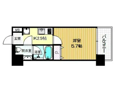 レオンコンフォート新梅田Ⅱ(1K/5階)の間取り写真