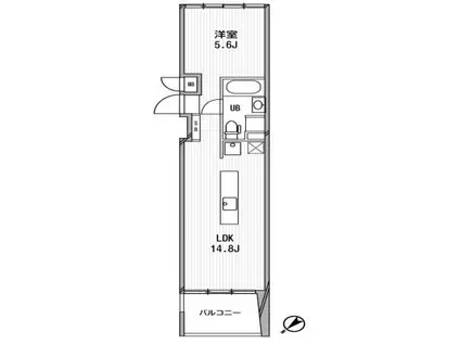 匠空KYOMACHIBORI(1LDK/9階)の間取り写真