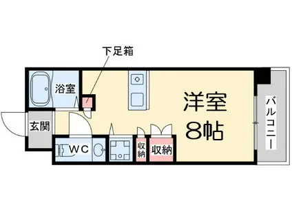 エスリード御堂筋梅田(ワンルーム/9階)の間取り写真
