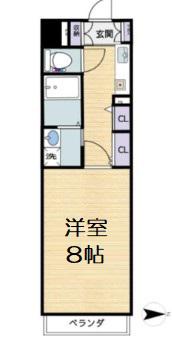 サムティ本町橋(1K/9階)の間取り写真