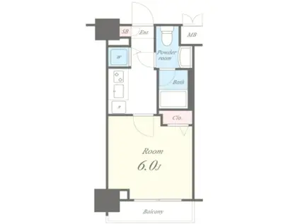 セイワパレス東三国駅前(1K/7階)の間取り写真