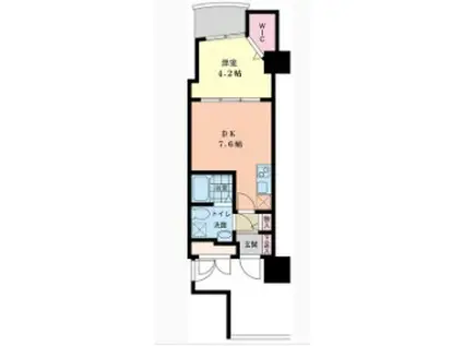 セレニテ梅田EST(1DK/8階)の間取り写真