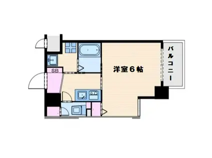 プレサンス東本町VOL.2(1K/6階)の間取り写真