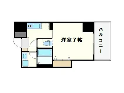 レジデンス心斎橋(1K/9階)の間取り写真