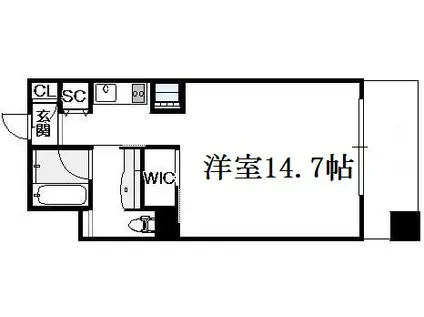 ザ タワー大阪レジデンス(ワンルーム/6階)の間取り写真