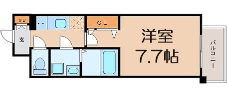 レジュールアッシュ梅田リュクス(1K/5階)の間取り写真
