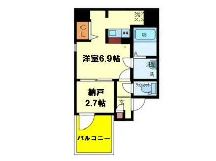 ONLYONE梅田北(ワンルーム/4階)の間取り写真