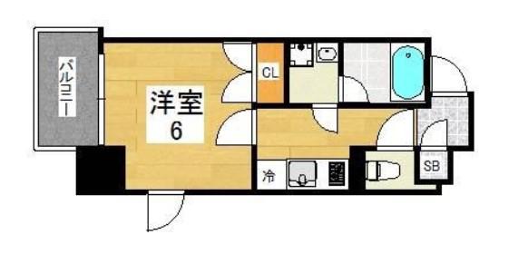 MONOLITH(1K/9階)の間取り写真