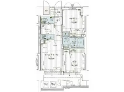 エステムコート新大阪10ザゲート(2DK/13階)の間取り写真