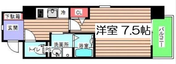 SWISS梅田東(1K/2階)の間取り写真
