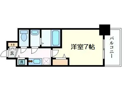 プレサンス水都OKAWA(1K/5階)の間取り写真