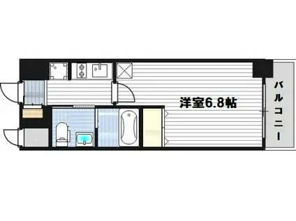 エステムコート梅田・天神橋Ⅲアヴァンテ(1K/7階)の間取り写真