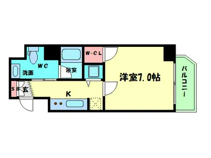 ファーストステージ京町堀レジデンス(1K/10階)の間取り写真