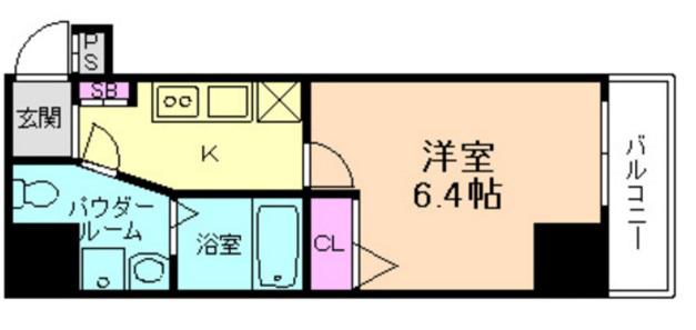 レクシア天神橋(1K/5階)の間取り写真