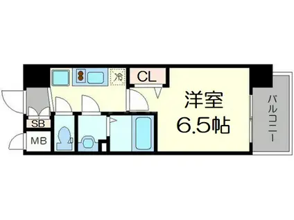 ララプレイス京橋シティオス(1K/3階)の間取り写真