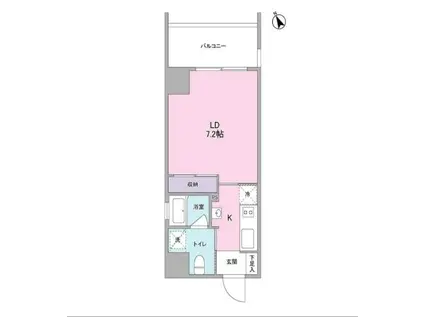 WISTERIA GARDEN(1K/8階)の間取り写真