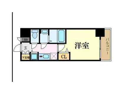 プレサンス新大阪ザシティ(1K/6階)の間取り写真