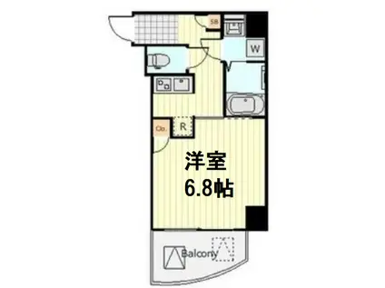 キャピトル大手通(1K/14階)の間取り写真