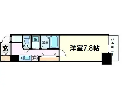 サムティ松屋町(1K/5階)の間取り写真