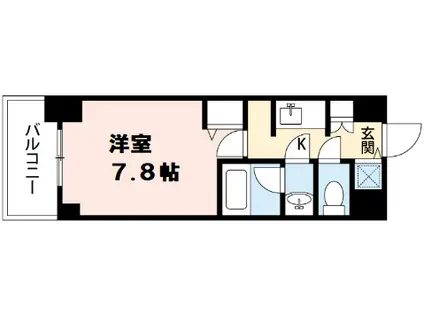 アーデン西天満(1K/10階)の間取り写真