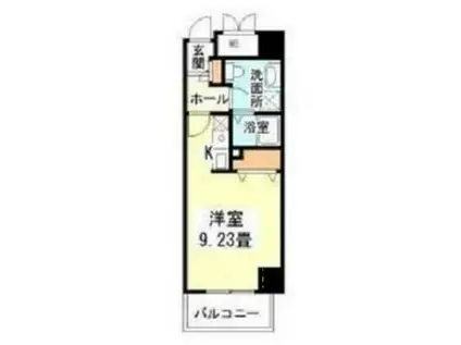 アクア福島(ワンルーム/3階)の間取り写真