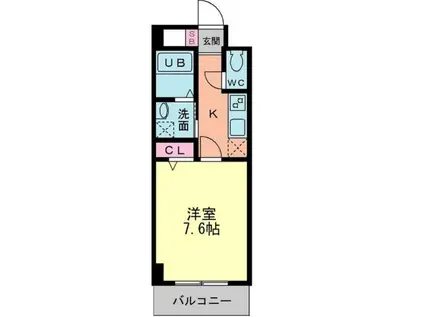 SOFIA ウエスト(1K/7階)の間取り写真