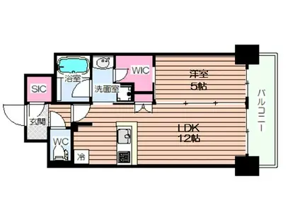 アーバネックス本町(1LDK/8階)の間取り写真