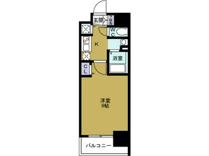 ララプレイスOSAKAウエストPRIME(1K/7階)の間取り写真