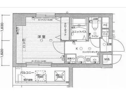 ラナップスクエア難波(1K/7階)の間取り写真
