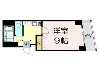 福島プライム(1K/4階)の間取り写真