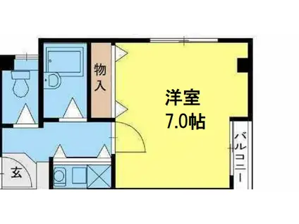 カーサゼブラ土佐堀(1K/4階)の間取り写真